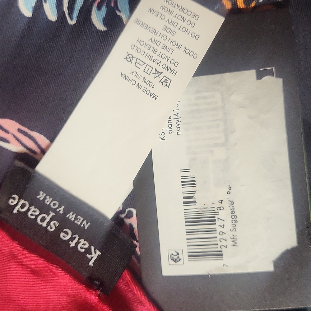 Kate Spade Lock and Key Silk Square Scarf - Picture 9 of 10
